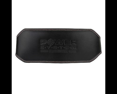 Пояс для бодібілдингу шкіряний Power System PS-3030 Elite Edition - чорний/ розмір S