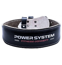 Пояс для бодібілдингу шкіряний Power System PS-3100 - чорний/ розмір XXL