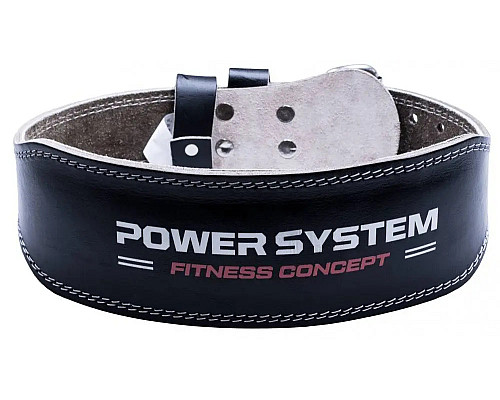 Пояс для бодібілдингу шкіряний Power System PS-3100 - чорний/ розмір XXL