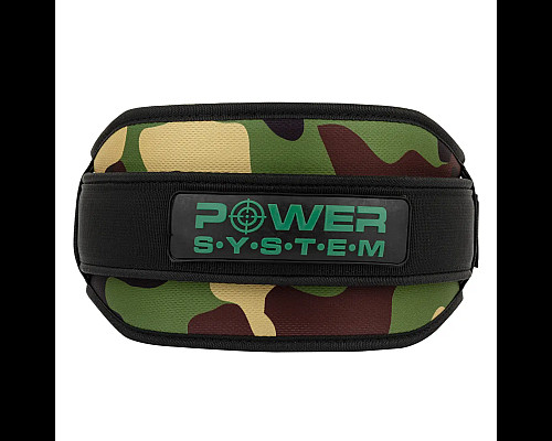 Пояс для бодібілдингу неопреновий Power System PS-3220 Predator - зелений/ розмір  L