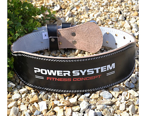 Пояс для бодібілдингу шкіряний Power System PS-3100 - чорний/ розмір S