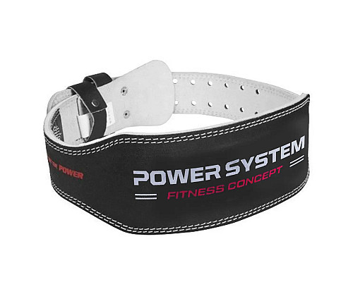 Пояс для бодібілдингу шкіряний Power System PS-3100 - чорний/ розмір L