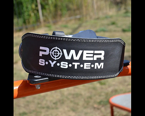 Пояс для бодібілдингу шкіряний Power System PS-3250 - чорний/ розмір  S