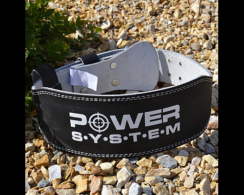 Пояс для бодібілдингу шкіряний Power System PS-3250 - чорний/ розмір  L