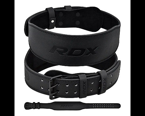 Пояс для бодібілдингу шкіряний  RDX 4 - чорний/ розмір M