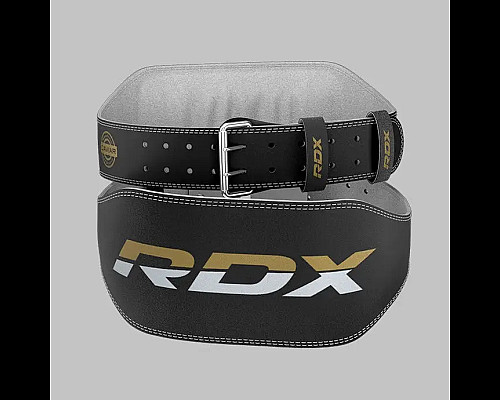 Пояс для бодібілдингу шкіряний  RDX 6 - чорний/ розмір S