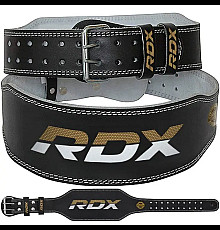 Пояс для бодібілдингу шкіряний  RDX 6 - чорний/ розмір M