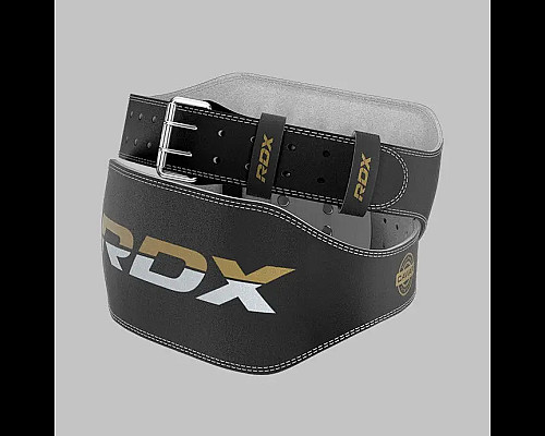 Пояс для бодібілдингу шкіряний  RDX 6 - чорний/ розмір M