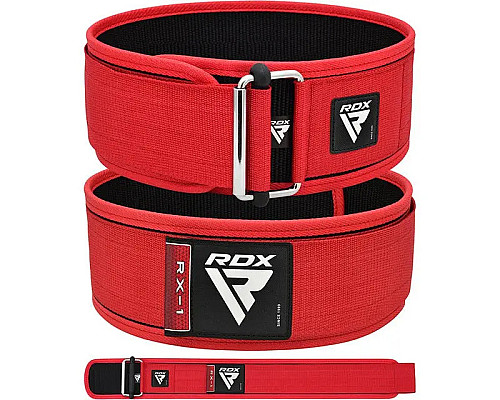 Пояс для бодібілдингу RDX RX1 - червоний/ розмір L