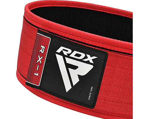 Пояс для бодібілдингу RDX RX1 - червоний/ розмір XL