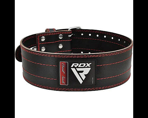 Пояс для пауерліфтингу шкіряний RDX RD1 - червоний/ розмір XL