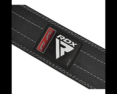 Пояс для пауерліфтингу шкіряний RDX RD1 - білий/ розмір XL
