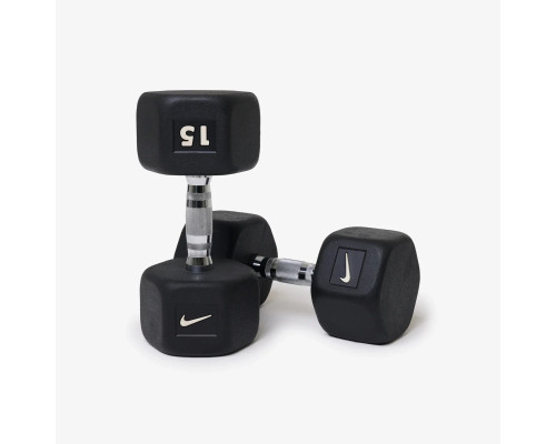 Лавка плоска Nike Rolling Weight Bench з гантелями Nike Hex Dumbbell
