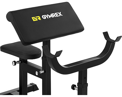Gymrex Bench Тренажерна лава для вправ на біцепс до 120 кг Gymrex Bench Тренажерна лава для вправ на біцепс до 120 кг