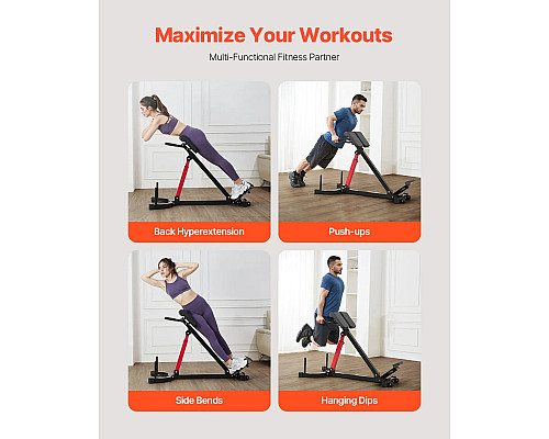 Багатофункціональна лава VEVOR 5030, чорно-червоний