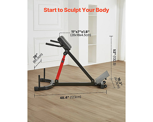 Багатофункціональна лава VEVOR 5030, чорно-червоний