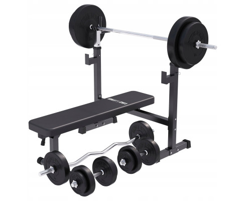 Лава Gorilla Sports 3 в 1 зі штангою та гантелями 100 кг