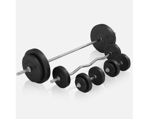 Лава Gorilla Sports 3 в 1 зі штангою та гантелями 100 кг