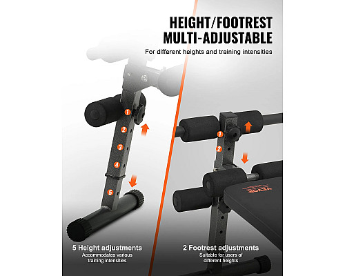 Багатофункціональна тренажерна лава VEVOR TL906