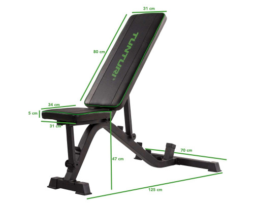 Лава регульована Tunturi Utility Bench UB40 з гантелями 3 в 1  Tunturi BAR 20 кг