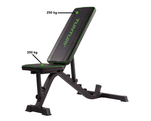 Лава регульована Tunturi Utility Bench UB40 з гантелями 3 в 1  Tunturi BAR 20 кг