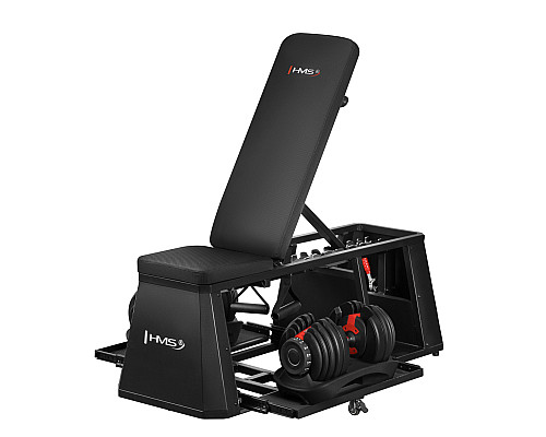 Лава регульована багатофункціональна HMS LM4012 з гантелями SR52 2 х 2,5-24 кг