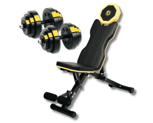 Лава Besport WB-002 з гантелями PowerPro 2 х 18,5 кг