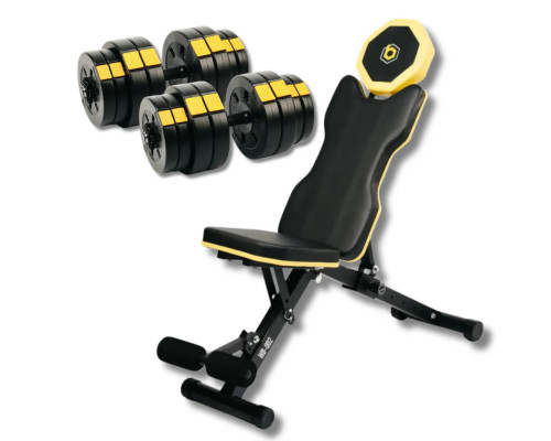 Лава Besport WB-002 з гантелями PowerPro 2 х 31 кг