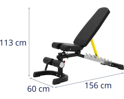 Gymrex Bench, тренажерна лава з регульованим нахилом для вправ до 150 кг