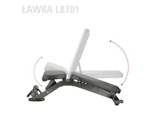 Лавка регульована L8701 - чорна Лавка регульована L8701 - чорна