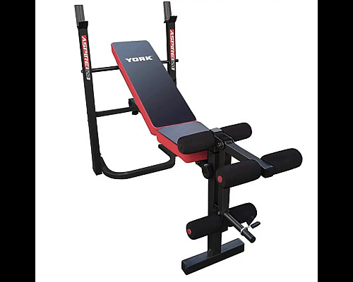 Лавка тренувальна York Fitness ASPIRE 120 складана зі стійкою під штангу Лавка тренувальна York Fitness ASPIRE 120 складана зі стійкою під штангу