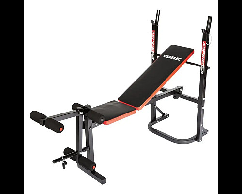 Лавка тренувальна York Fitness ASPIRE 120 складана зі стійкою під штангу Лавка тренувальна York Fitness ASPIRE 120 складана зі стійкою під штангу