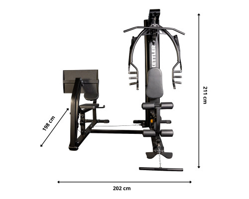 Атлас Kettler Kinetic F5 з станцією для жиму ногами