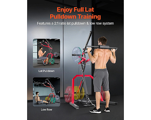 Тренажер для тренування тіла VEVOR, чорно-червоний