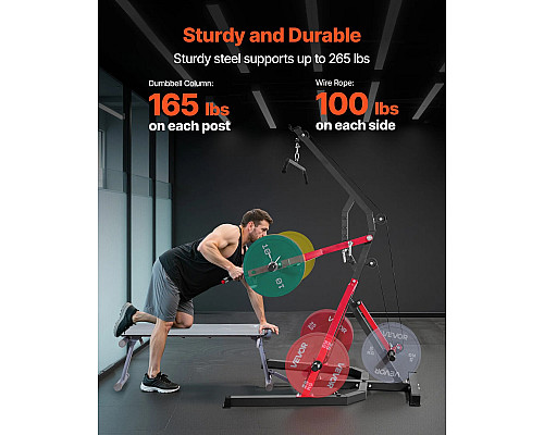 Тренажер для тренування тіла VEVOR, чорно-червоний