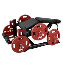 Тренажер  для розгинання ніг Leg Extension Machine Steelflex PlateLoad Line PLLC червоно-чорний