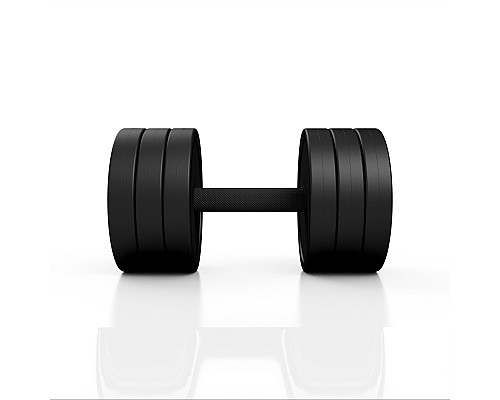 Гантель прогумована Marbo Sport 22,5 кг червона