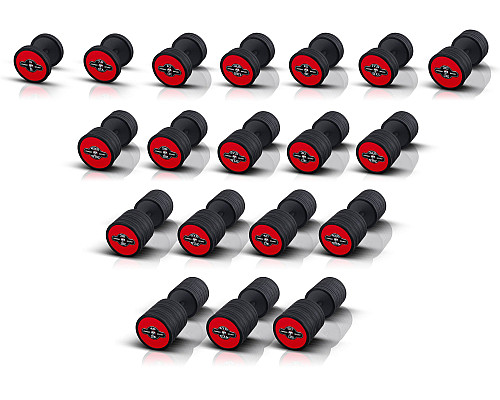 Гантель прогумована Marbo Sport 22,5 кг червона