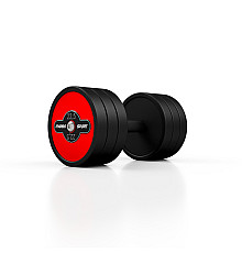 Гантель прогумована Marbo Sport 22,5 кг червона