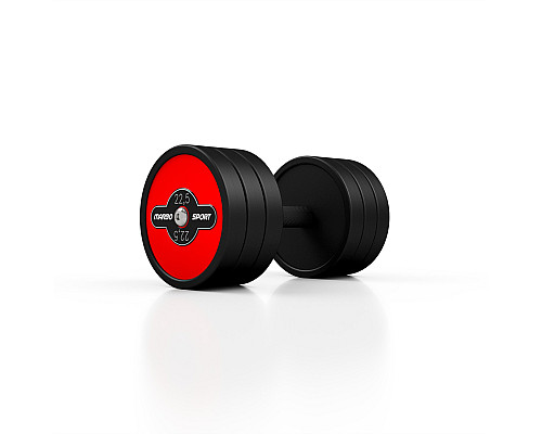 Гантель прогумована Marbo Sport 22,5 кг червона