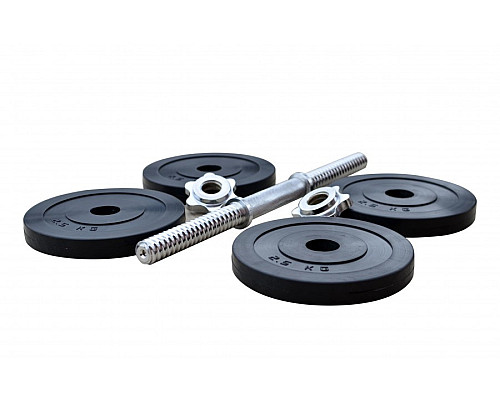 Гантелі розбірні прогумовані Rn-Sport RN_OD2х11 2 х 11 кг