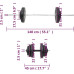 Штанга та гантелі vidaXL, з ваговими пластинами, 60 кг