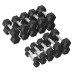 Набір гантелей Tunturi Platinum Hex Rubber 1–10 кг, чорні