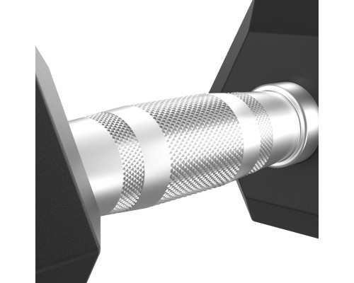 Набір гантелей Tunturi Platinum Hex Rubber 1–10 кг, чорні