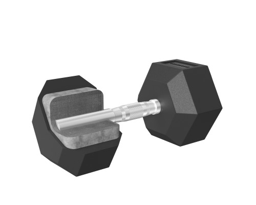 Набір гантелей Tunturi Platinum Hex Rubber 1–10 кг, чорні