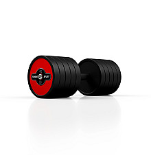 Гантель сталева прогумована Marbo Sport 40 кг червона