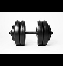 Гантель розбірна WCG 23 кг чорна