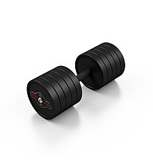Сталева гумова гантель 40 кг чорний- Marbo Sport<br>