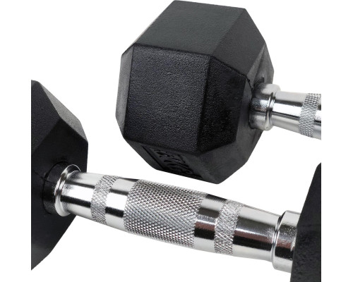 Гантель шестигранна UnderFit ‎‎UF55 35 кг