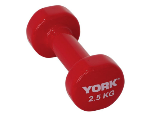 Гантелі вінілові York Fitness 2 х 2,5 кг, червоні